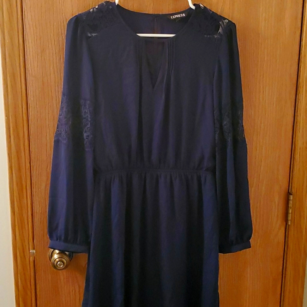 ‼️ Express NAVY Dress with Black Belt